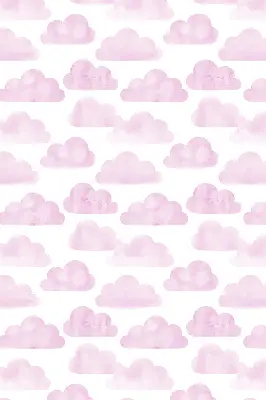 Fensterrollo für den Innenbereich mit rosa Wolkenmotiv