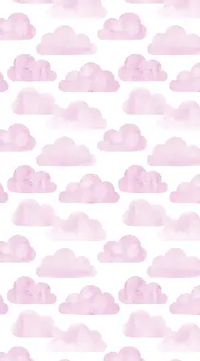Fensterrollo für den Innenbereich mit rosa Wolkenmotiv