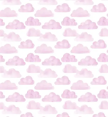 Fensterrollo für den Innenbereich mit rosa Wolkenmotiv