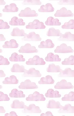 Fensterrollo für den Innenbereich mit rosa Wolkenmotiv