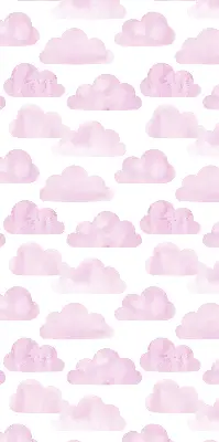 Fensterrollo für den Innenbereich mit rosa Wolkenmotiv