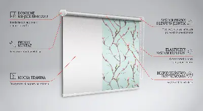 Fensterrollo für den Innenbereich mit Zweigemotiv