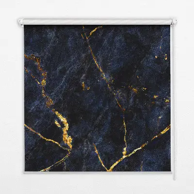 Rollo mit marineblauem Marmordesign
