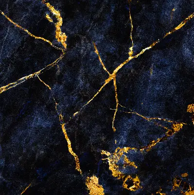 Rollo mit marineblauem Marmordesign