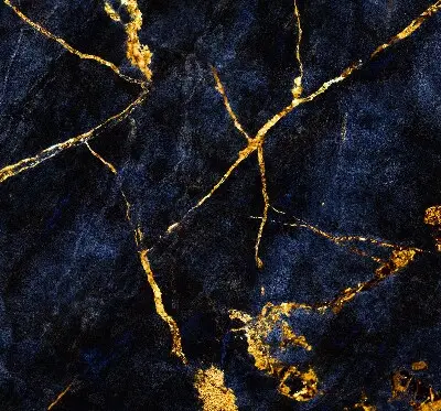 Rollo mit marineblauem Marmordesign