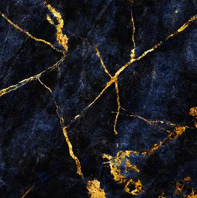 Rollo mit marineblauem Marmordesign