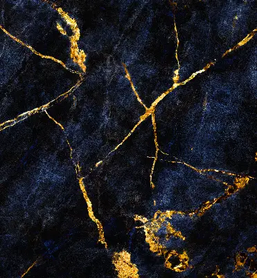 Rollo mit marineblauem Marmordesign