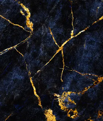 Rollo mit marineblauem Marmordesign