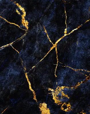 Rollo mit marineblauem Marmordesign