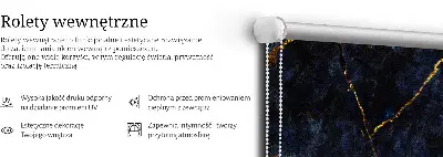 Rollo mit marineblauem Marmordesign