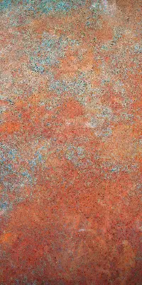 Rollo in orange aus Blech