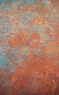 Rollo in orange aus Blech