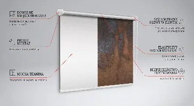 Fensterrollo in rostiger Blechoptik
