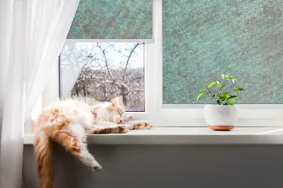 Fensterrollo in der Farbe Grün aus Blech