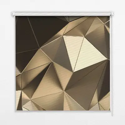 Rollo Fenster mit goldenem Dreieckmuster