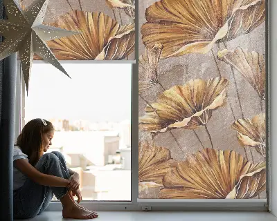 Fensterrollo für Innen mit Pflanzenmotiv