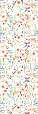 Rollo Fenster mit buntem Blumendesign