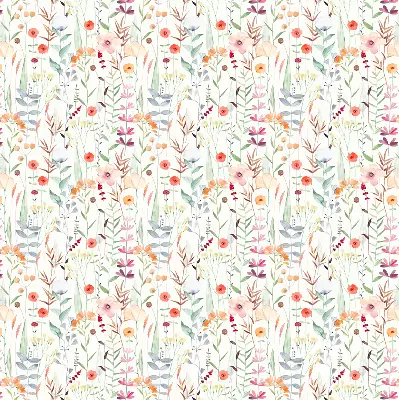 Rollo Fenster mit buntem Blumendesign