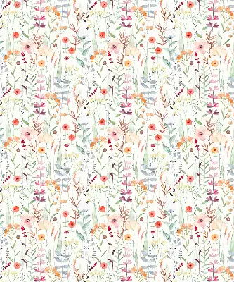 Rollo Fenster mit buntem Blumendesign