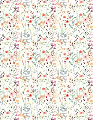 Rollo Fenster mit buntem Blumendesign