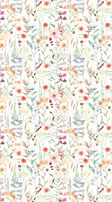 Rollo Fenster mit buntem Blumendesign