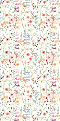 Rollo Fenster mit buntem Blumendesign
