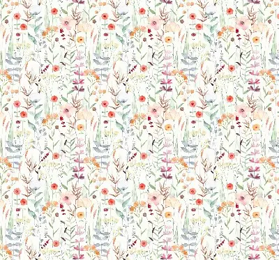 Rollo Fenster mit buntem Blumendesign