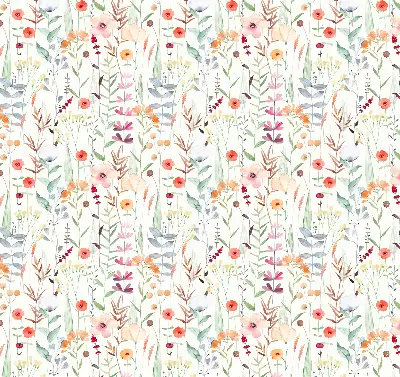 Rollo Fenster mit buntem Blumendesign