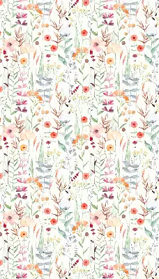 Rollo Fenster mit buntem Blumendesign