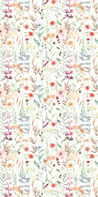 Rollo Fenster mit buntem Blumendesign