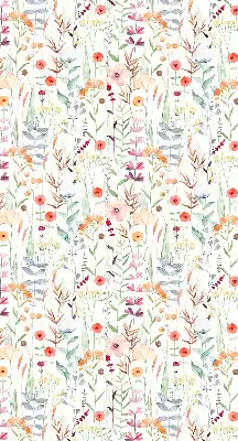 Rollo Fenster mit buntem Blumendesign
