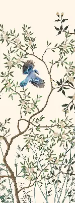 Fensterrollo für den Innenbereich mit Motiv Vögel auf einem Baum