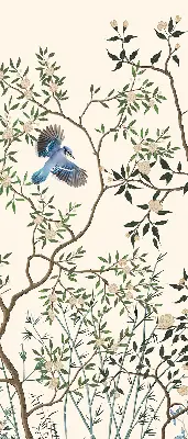 Fensterrollo für den Innenbereich mit Motiv Vögel auf einem Baum