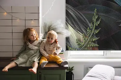 Rollo fenster in der Farbe Grün
