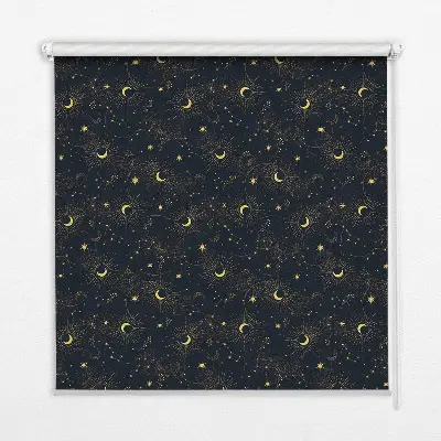 Fensterrollo mit Mond und Sterne Motiv