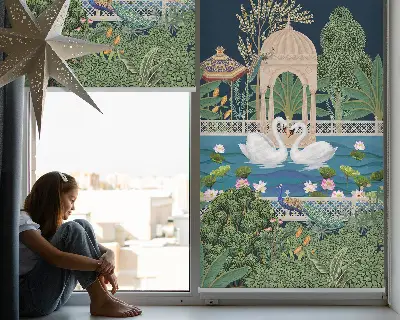 Fensterrollo für den Innenbereich in der Ausführung für den Garten