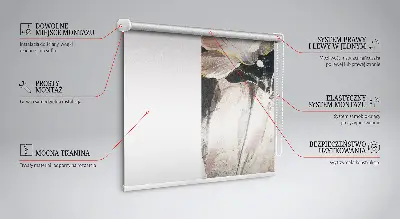 Rollo Fenster mit Motiv gemalter Blumen