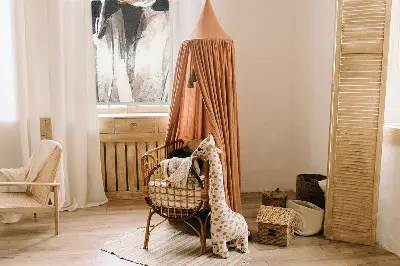 Rollo Fenster mit Motiv gemalter Blumen