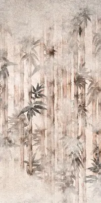 Rollo mit Blättermotiv