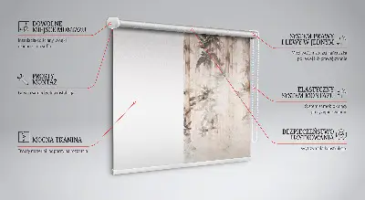 Rollo mit Blättermotiv