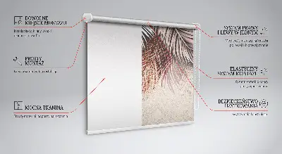 Fensterrollo für den Innenbereich mit Blättermotiv