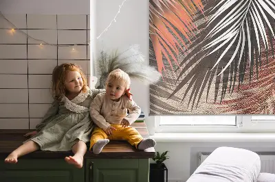 Fensterrollo für den Innenbereich mit Blättermotiv