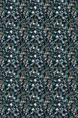 Rollo mit Blumenranken mit elegantem Blumenrankenmuster