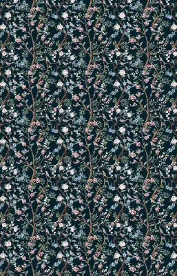 Rollo mit Blumenranken mit elegantem Blumenrankenmuster