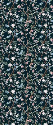 Rollo mit Blumenranken mit elegantem Blumenrankenmuster