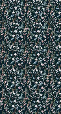 Rollo mit Blumenranken mit elegantem Blumenrankenmuster
