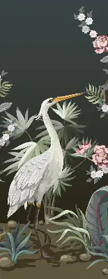 Rollo Fenster mit Motiv Vögel am Baum