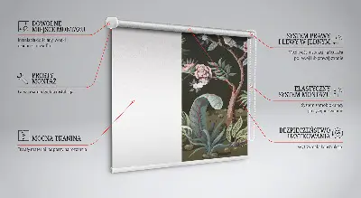 Rollo Fenster mit Motiv Vögel am Baum