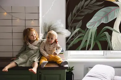 Fensterrollo mit Motiv Vögel im Laub