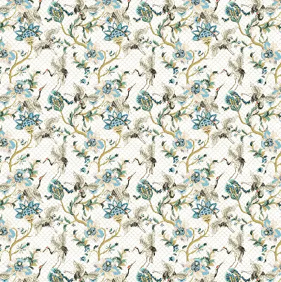 Rollo mit Blumen und Vögel Motiv